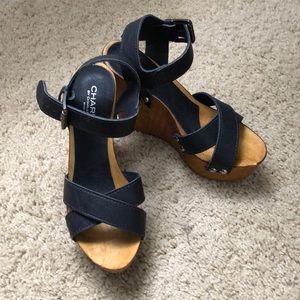 Wedged sandals size 5 NEW